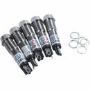 5Pcs DC 24V 8mm Threaded Red LED Light Signal Indicator Lamp H3U9