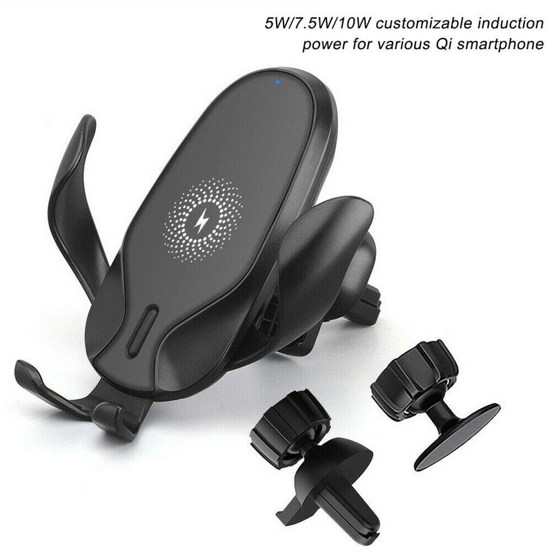 15W Gravity Holder Wireless Car Charger Universal Air Vent Qi Fast Charging ABS