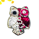 Owl Reversible Change color Sequins Sew On Patches For Clothes DIY CraftsME