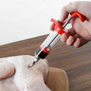 Marinade Flavour Injector Syringe Seasoning Sauce Turkey 1Needles J8U2 Meat R6G2