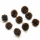Pack of 9 Decorative Hanging Pinecone Christmas Tree Decorations Z2J9