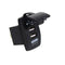 Waterproof Dual USB Port Charger 12-24V 3.1A Motorcycle Car Socket LED Plug QQL