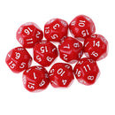 10pcs/set Polyhedral D16 Dice for DND RPG MTG Role Playing Board Game Red