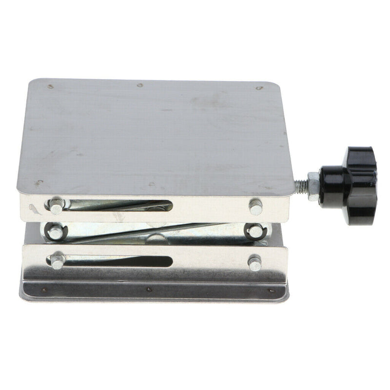 5.3inch x 3.9inch Lab Jack Scissor Stand Platform, Stainless Steel, Physics