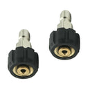 2PC Quick Release Adapter M22/14 To 1/4'' Male Pressure Washer Connector