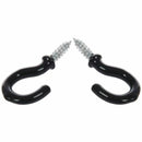 1.1"Cup Mug Hooks Shouldered Metal Screw-in plastic coated Hanging black 25