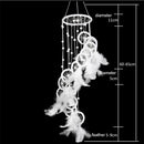 White Polycyclic Dream Catcher Feathers  Wall Hanging Home Car Decor