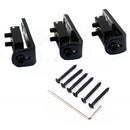 3Pcs Single Guitar Bridge for 3/4/5 String Guitar Cigar Box Banjo Parts black