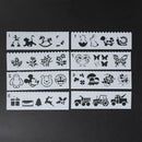 8pcs/set DIY Photo Album Scrapbooking Template Drawing Ruler Painting Tools