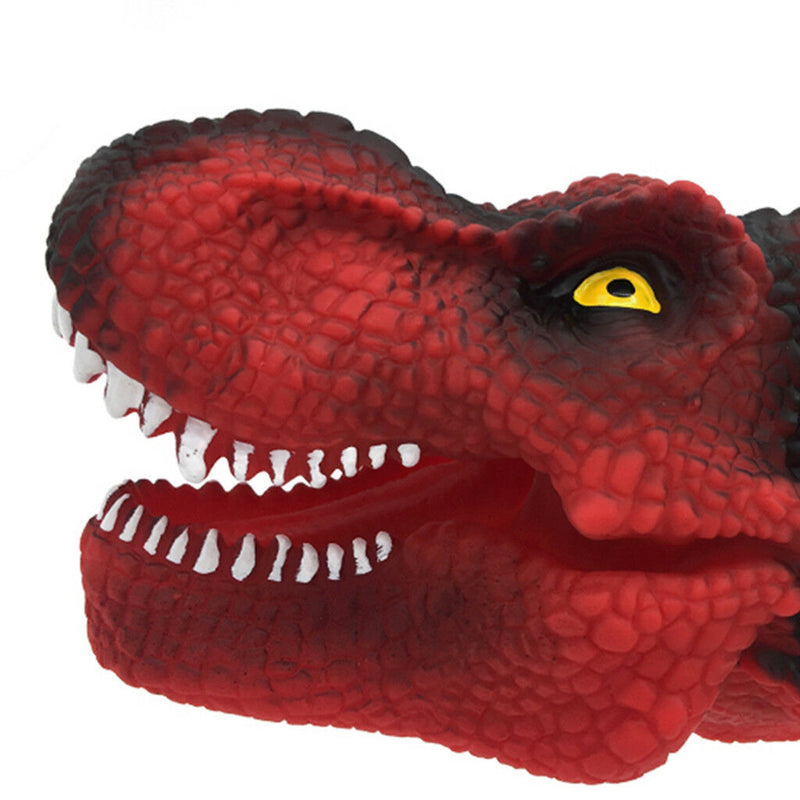 Kids Christmas Gift Red Prank Tricks Dinosaur Hand Puppet for Pretend Play