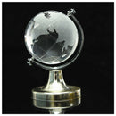 Clear World Map Earth Round Globe Crystal Glass Paperweight Decoration For  P4E9
