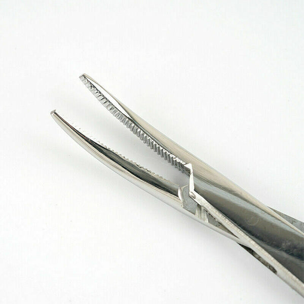 5" inch Curved Fishing Forceps Stainless Hemostat Locking Clamps Carp V9J5