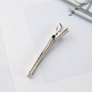 50pcs Hair Clips Flat Metal Single Prong Alligator Barrette Bow DIY Styling