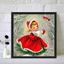 Little Girl 5D DIY Full Round Drill Diamond Picture Rhinestone Cross Stitch