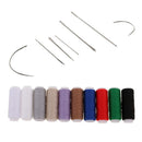 17 Pieces Hand Repair Kit Upholstery Carpet Leather Curved Jeans Thread Needles