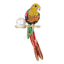 Brooch Relaxting Parrot Shape to Decorate Suit and Shirt, hat, Alloy and Rh Y8Q3