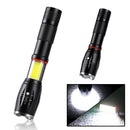 Multifunction Led flashlight 8000LumensCREE XML T6 COB torch hiddenWhite Ligh 3C