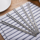 1 Pair Stainless Steel Chopsticks for Sushi Noodle Rice Chinese Chop Sticks New
