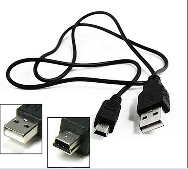 1m USB 2.0 A Male to Mini 5 Pin B Data Charging Cable Cord Adapter DS PC CAMERA