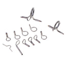24pcs Fly Fishing Rod Guides Tip Repair Kit DIY Eye Rings Different Size