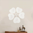 5 PCS Romantic Heart Shape Wedding Anniversary Hand Held Folding Paper Fan  Q7M1
