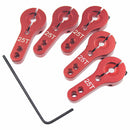 6pcs 25T Aluminum Servo Horn M3 threads Steering Arm High Torque Servos Mot T3D7