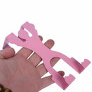 Cute Metal Over the Door Dual Hanger Hook Hat Coat Holder Popular New,Yello
