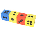 Hot SET OF 12 SOFT COLOURFUL FOAM Design LARGE DICE PARTY LOOT BAG FILLER 3.7cm