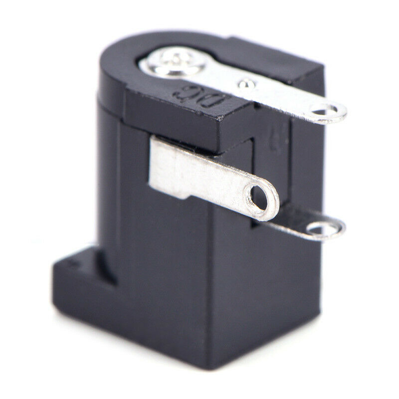 10Pcs DC-005 Black Power Jack Socket Connector 5.5*2.1mm Socket Round The Nee Gn