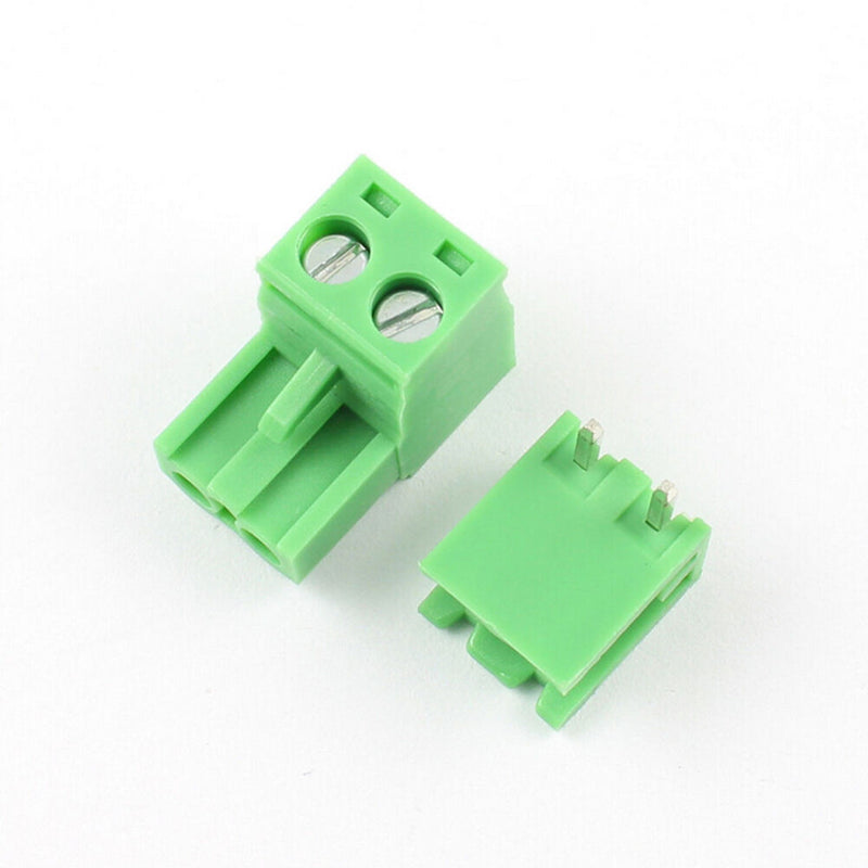 10X 2EDG 2Pin Plug-in Screw Terminal Block Connector 3.81mm Pitch Right Angle Kw