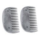 2pcs Horse Stainless Steel Curry Comb Horse Pony Care Grooming Brushes Tool