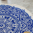 Morocco Round Carpet Bedroom Boho Style Tassel Cotton Rug Hand Woven Nation B5O3