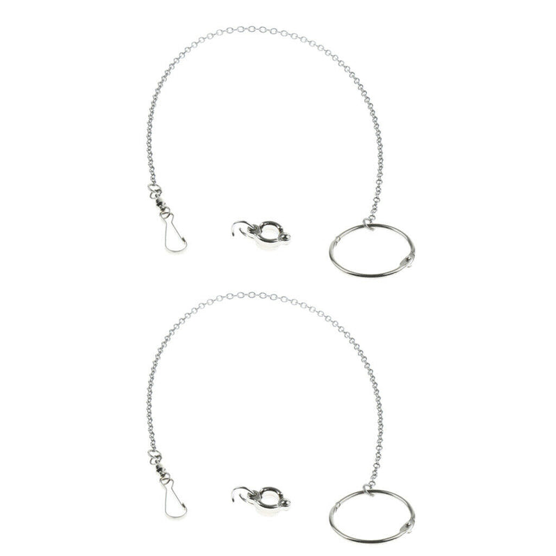 2 Pcs Parrot Foot Chain Stainless Steel Birds Anklet Ring for Pigeon Dove Chicks