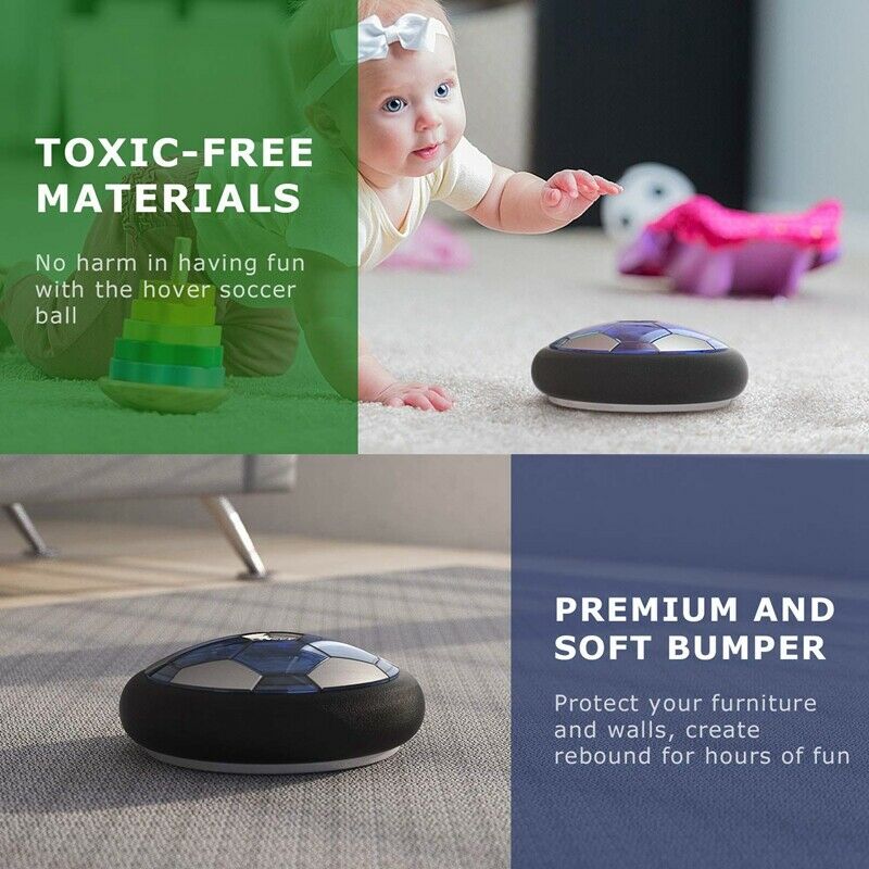 Kids Toys Rechargeable Air Power Soccer Disc Indoor Floating Soccer Ball wi U1A1