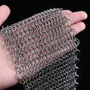 Chainmail Scrubber Stainless Steel Skillet 8" x 6"  mail cast iron