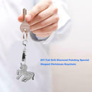 Full Drill Special Shaped Diamond Painting Horse Keychain Bag Pendant Gift