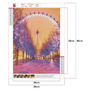 5D Diamond Painting Ferris Wheel Round Drill Embroidery Mosaic Kit (k943) A