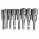8pcs 1/4 inch Hex Magnetic Nut Driver Socket Set Metric Impact Drill Bits 6 S5Y7