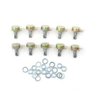 10x 100K Ohm Linear Taper Rotary Potentiometer Panel Pot B100K 15mm 3Pin WH14 OZ