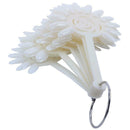 White Acrylic UV False Nail Art Design Tips Polish Display Practice Wheel,  E6I1