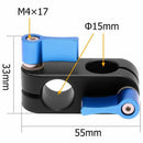 90 Degree Right Angle 15mm Rod Rig Clamp Adapter for 5D2 5D3 A7sGH4 DSLR Ca M1M5