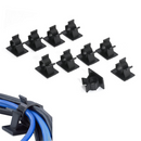 10x Adhesive Wire Cord Cable Drop Clips Desk Tidy Organizer Holder Line Fixer AU