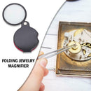 Mini Pocket 8X Folding Jewelry Magnifier Magnifying Eye Glass Loupe Lens