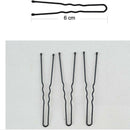 80x Curly U-shaped Hair Hair Pin Bun Hair Pins Clip Hair Slides Black