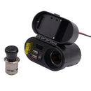 Motorcycle Multifunction USB Phone Charger Adapter w/ Cigarette Lighter