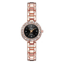 Bracelet Watch Jewellery Gift set Chain Cuff Bracelet Rose Red+Black