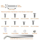 Eyeglass Repair Kit,Eyeglasses Sunglasses Repair Kit With 1100 Pcs Glasses HFV