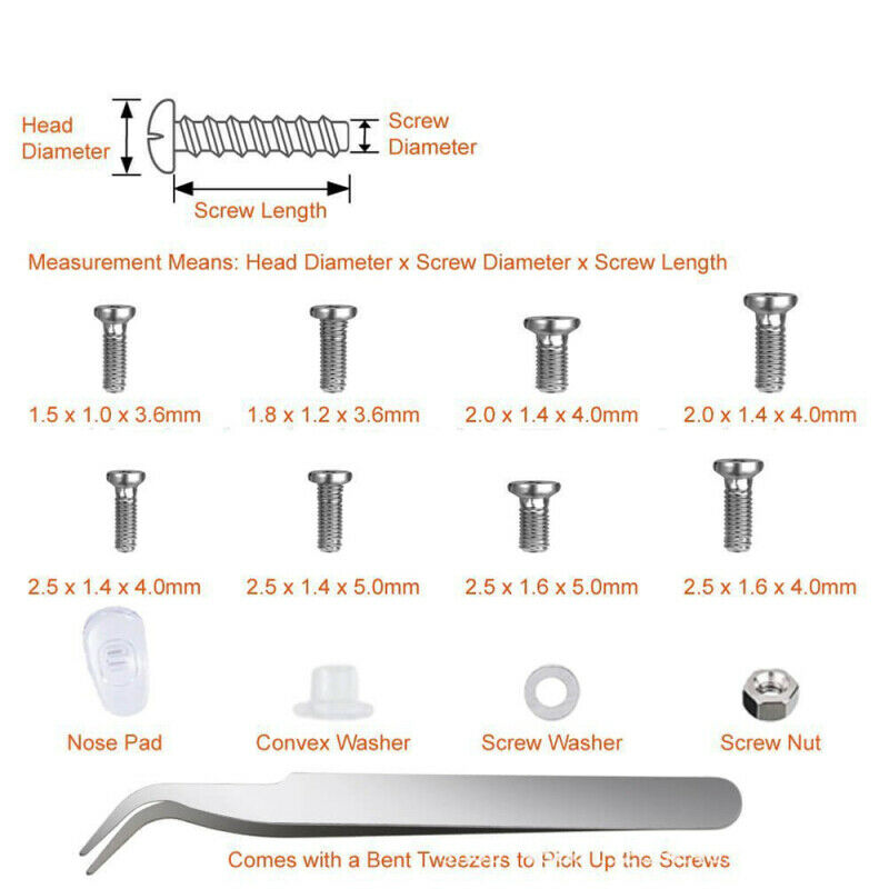 Eyeglass Repair Kit,Eyeglasses Sunglasses Repair Kit With 1100 Pcs Glasses HFV