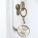 Calendar Key Chains Ring Metal Round Car Bag Pendant Keyring Holder Jewelry