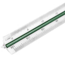 Plastic Red Yellow Green Triangular Scale Ruler 1:100 1:200 1:250 1:300 1:4